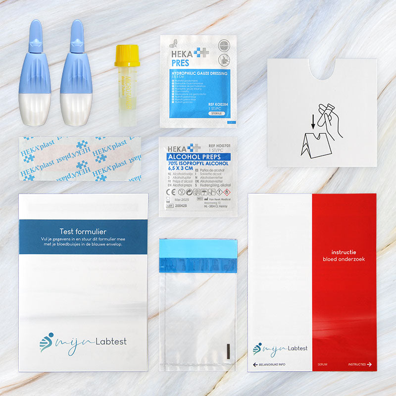 Thuistest, Doos inhoud