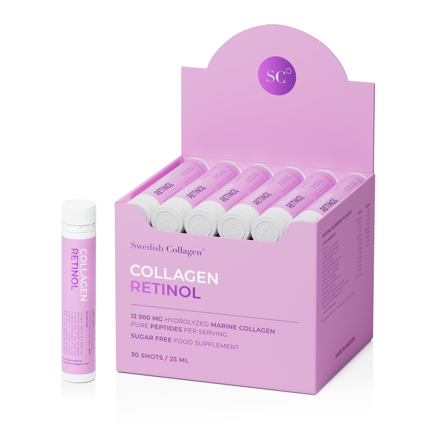 Vloeibare Marine Collageen Retinol 12.500mg (30 Shots)