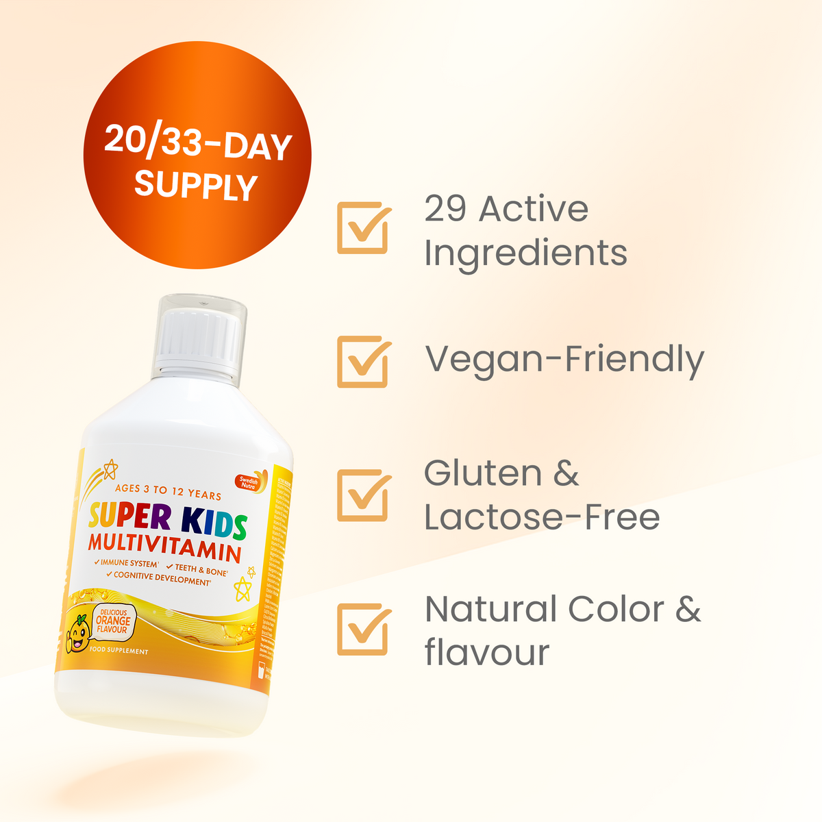 Swedish Nutra Super Kids multivitamine 500 ml - afbeelding 3