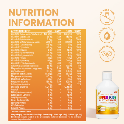 Swedish Nutra Super Kids multivitamine 500 ml - afbeelding 7