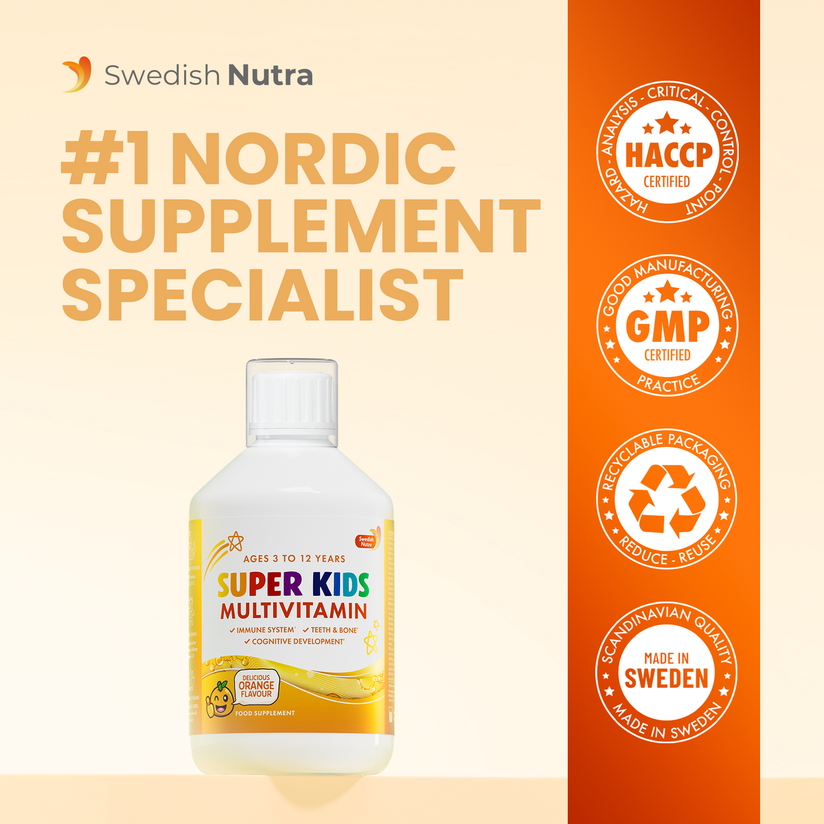 Swedish Nutra Super Kids multivitamine 500 ml - afbeelding 6