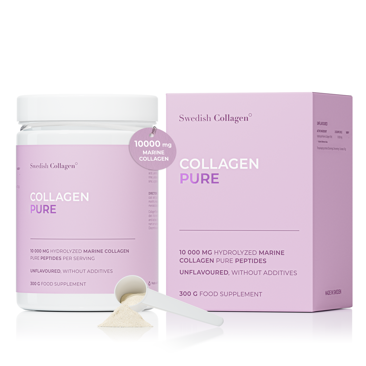 Swedish Nutra Collageen Poeder PURE 10.000 mg 300 g
