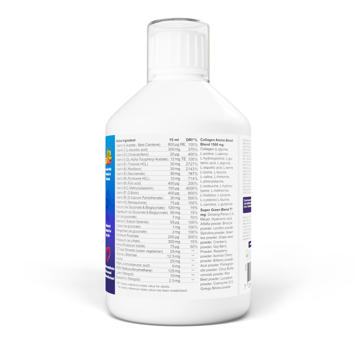 Swedish Nutra Multivitamine Man 50+ 500 ml - afbeelding 3